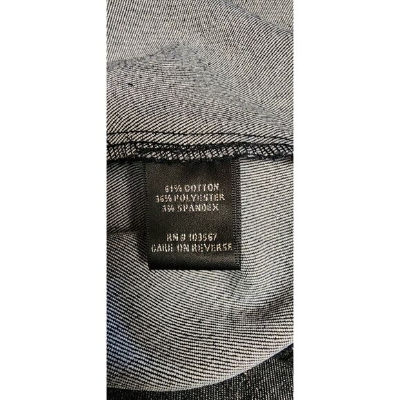 Analogy Embrodery Long Sleeve Denim Jacket Women Size XL Multicolor Black - Picture 7 of 7